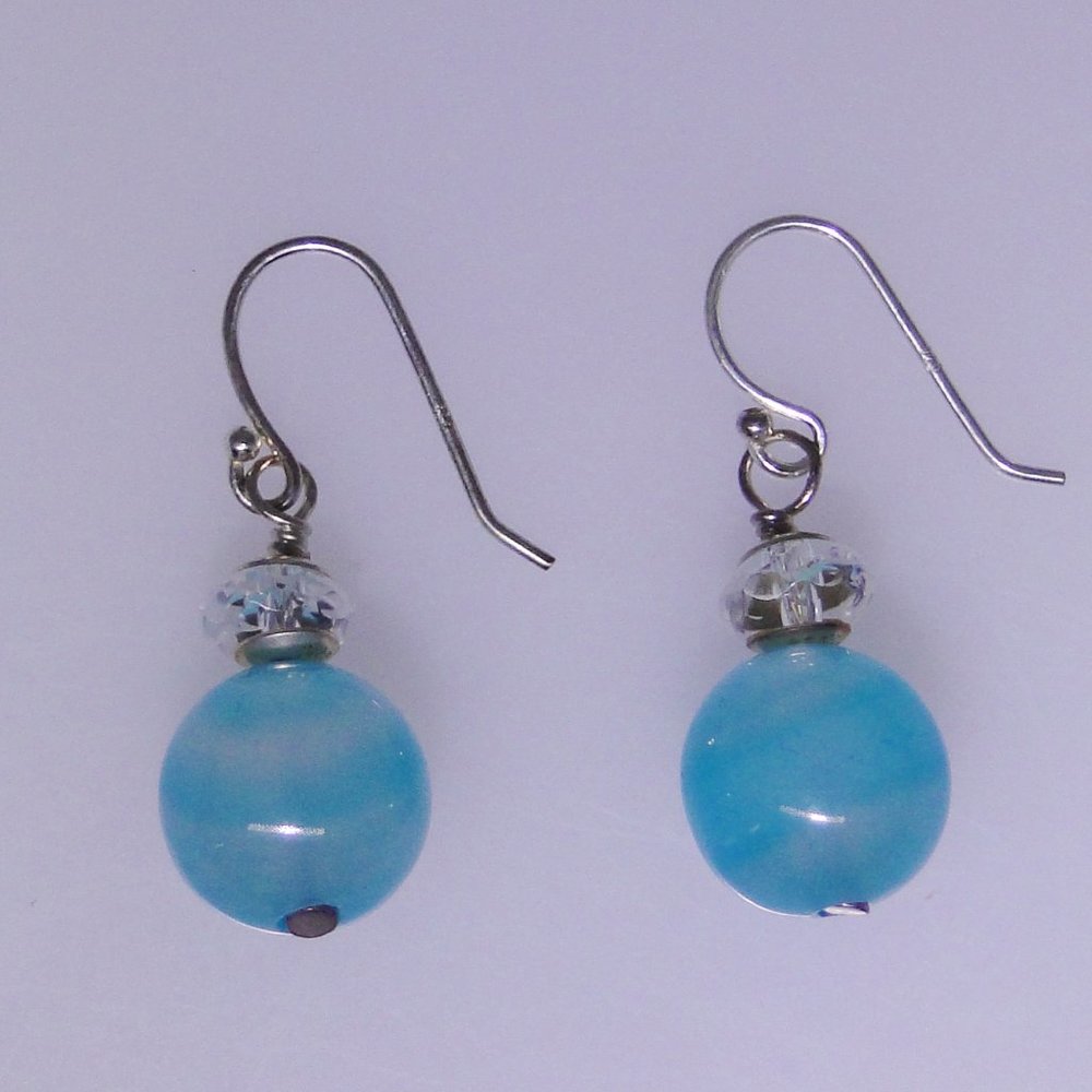 Sterling Silver Blue Chalcedony earrings